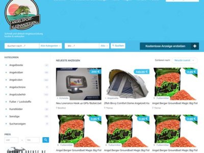 Screenshot einer Angel Kleinanzeigen Seite